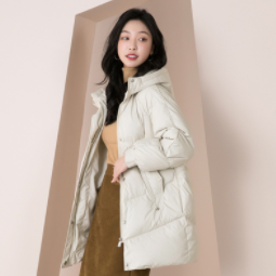 309元包邮！高梵 中长款休闲连帽羽绒服