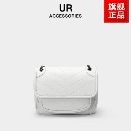 88元包邮！UR 时尚百搭大容量链条褶皱包