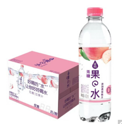 9.9元包邮！可口可乐纯悦果水 水蜜桃味450ml*5瓶
