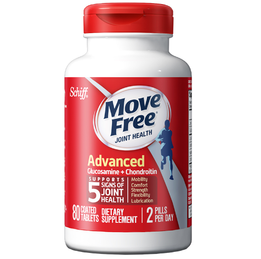 76.5元包邮！Move Free氨糖软骨素红瓶 80粒