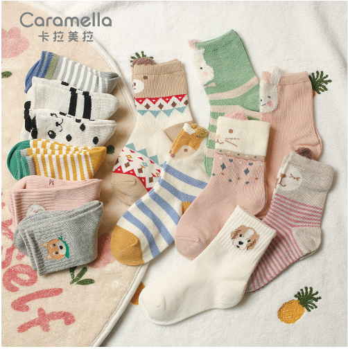 25.9元包邮！Caramella春秋儿童中筒袜10双