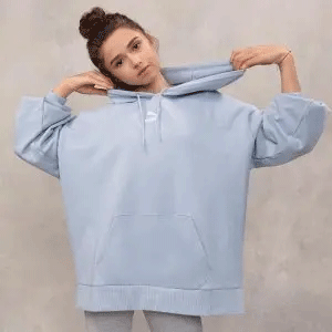 PUMA彪马Oversized经典女款雾霾蓝卫衣 PUMA彪马Oversized经典女款雾霾蓝卫衣