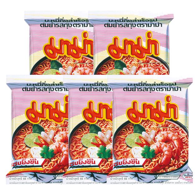 9.9元包邮！泰氏妈妈 冬阴功酸辣虾清汤方便面5袋装