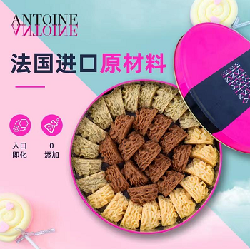 28元包邮！安托尼小花曲奇饼干冰激凌620g罐装礼盒