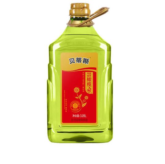 【32.7元/件】130.8元 贝蒂斯（BETIS）葵花籽橄榄调和油 3.09L*4