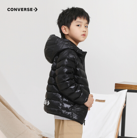 219.2元包邮！Converse 匡威 男女童轻薄款连帽羽绒服