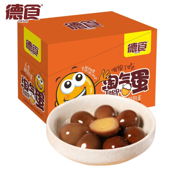 15.9元包邮！德食 五香盐焗鹌鹑蛋 60颗