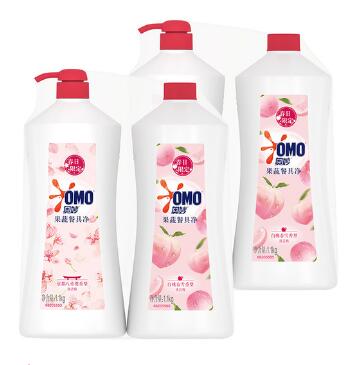 预售 22.9元包邮！奥妙 果蔬餐具洗洁精1.1KG*4瓶