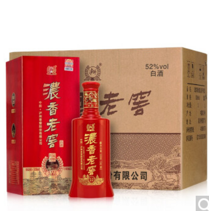 【折33一瓶】199元包邮！京东泸州老窖 浓香老窖红运开怀 52度白酒500ml*6瓶