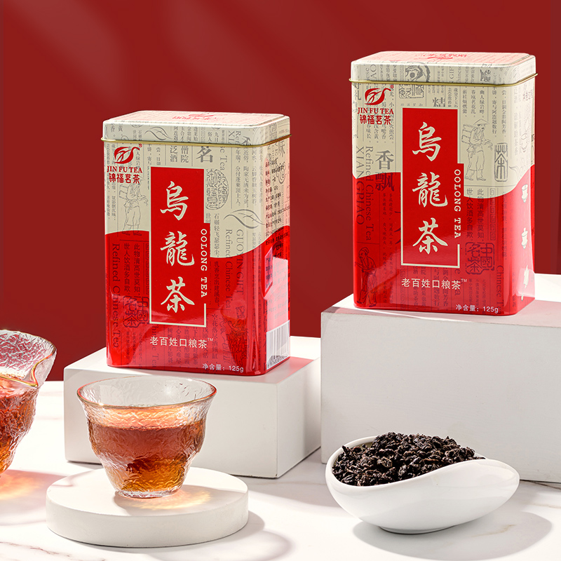 【锦福茗茶】铁罐装乌龙茶125g
