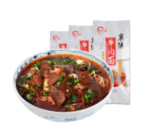 8.8元包邮！定中街 清真 襄阳特产牛肉面 218g*3包装