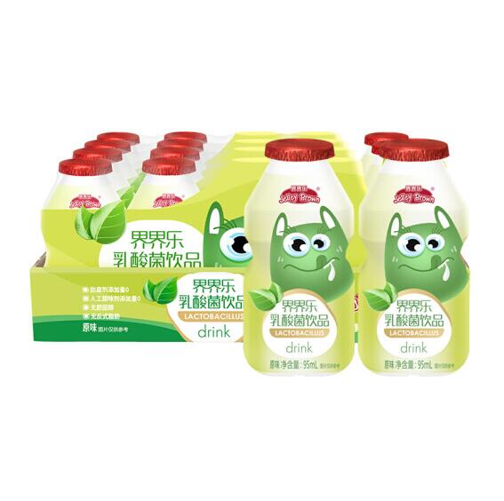 14.9元包邮！界界乐 小怪物儿童乳酸菌饮品 95ml*12瓶AA