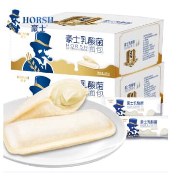 19.9元包邮！豪士乳酸菌小口袋早餐面包 680g