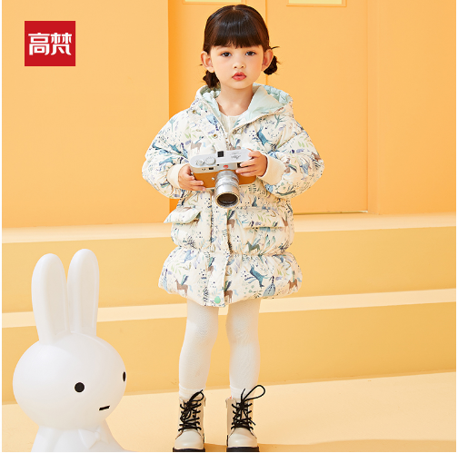 199元包邮！高梵 2021中长款加厚白鸭绒羽绒服