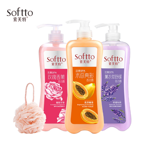 19.6元包邮！索芙特 木瓜玫瑰沐浴露 1000ml*2瓶