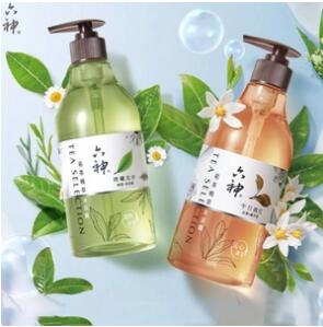 12.7元包邮！六神 茗茶植萃沐浴露 475ml *2瓶