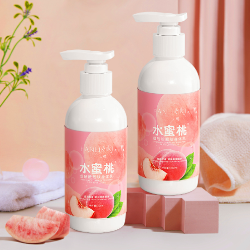 16.9元包邮！范里奇奇 水蜜桃烟酰胺身体乳 300ml*2件