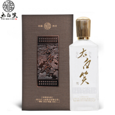 116.9元包邮！太白笑 52度浓香老酒 礼盒装500ml
