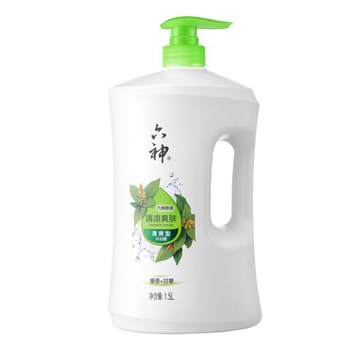 24.9元包邮！六神绿茶保湿沐浴露1.5L+赠绿茶沐浴露200ml
