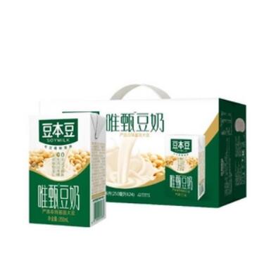 50.9元包邮！豆本豆唯甄豆奶250ml*24盒*2