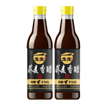 6.9元包邮！生生酱园荞麦香醋550ml*2瓶