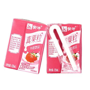 17.5元包邮！蒙牛真果粒草莓味酸奶迷你小盒装125ml*20盒