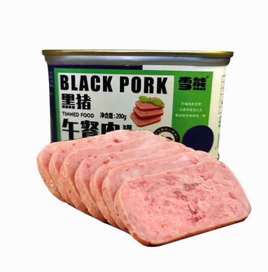 1元包邮！雪熊黑猪午餐肉罐头