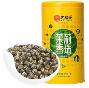 105.6元包邮！艺福堂 茉莉花茶茉莉香珠 200g/罐*2件