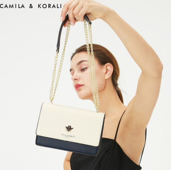 119元包邮！CAMILA & KORALI撞色翻盖斜挎包