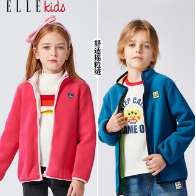 69元包邮！ELLE Kids童装男女童摇粒绒外套