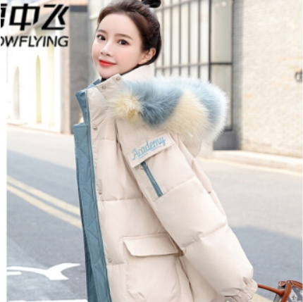 269元包邮！雪中飞 女士宽松刺绣短款时尚羽绒服 