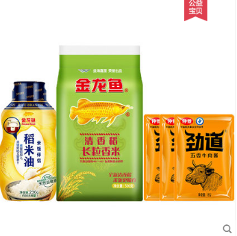 15.9元包邮！金龙鱼稻米油米饭伴侣230g+500g清香稻+仲景牛肉酱3包牛肉拌饭