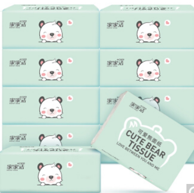 1.9元包邮！家家洁原木抽纸10包