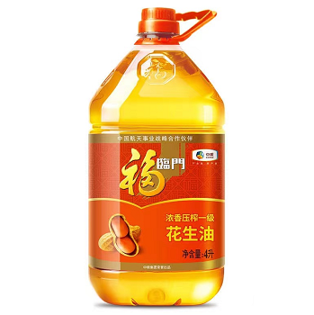 69.9元包邮！福临门 浓香压榨一级 花生油 4L 