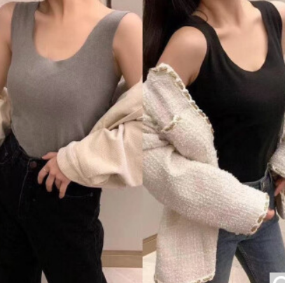 16.9元包邮！秋冬德绒UU轻暖小背心女修身保暖
