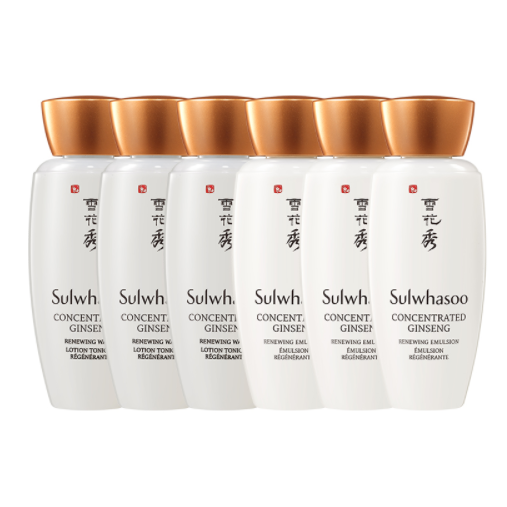 99元包邮！雪花秀人参焕颜人参水乳 30ml*6瓶 赠800-80回购券