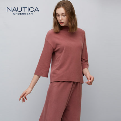 147元包邮！诺帝卡 女士简约圆领宽松家居服套装 4色