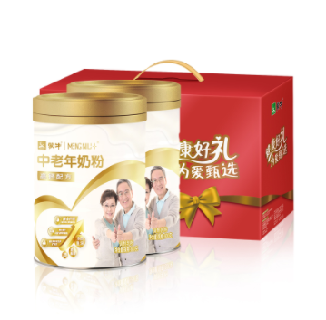 123.8元包邮！蒙牛 中老年人 鱼油高钙奶粉800g*2罐