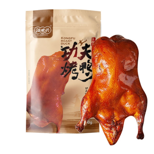 29.9元包邮！汪世兴 手撕功夫烤鸭 整只600g