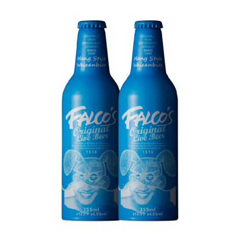5.9元包邮！珐酷 原浆活啤桂花小麦啤酒铝瓶装 355ml*2瓶装
