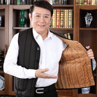 29元包邮！灵镜 爸爸款秋冬装棉马夹 黑色