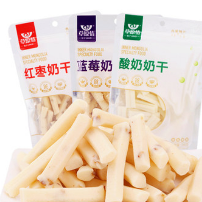 8.9元包邮！草原情内蒙古奶条150g