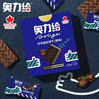 8.5元！奥力给 可可夹心饼干220g（需拍6件）