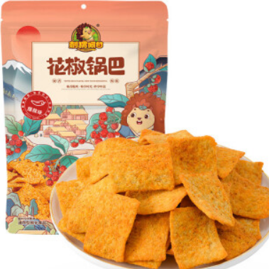 4.55元！刺猬阿甘 花椒锅巴 爆辣味休闲零食小吃 75g（需买3件 付13.65元）