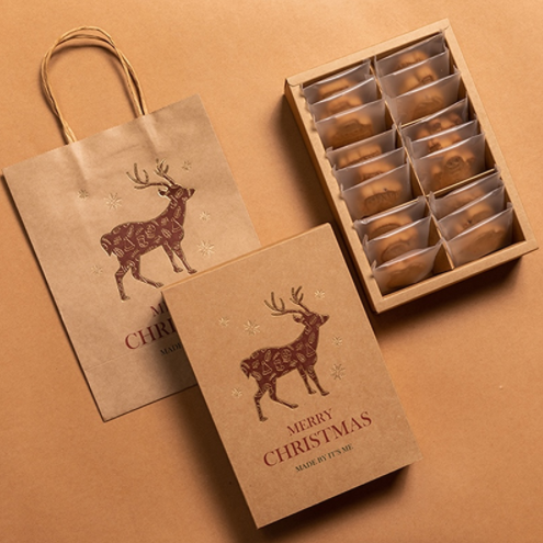 14.9元包邮！甘黍黍 姜饼人圣诞节伴手曲奇饼礼盒