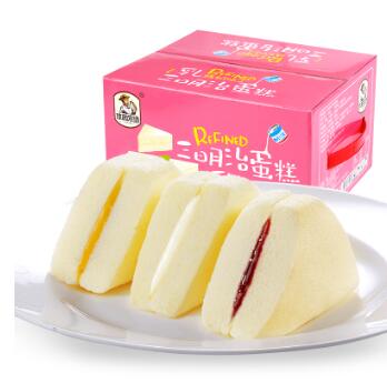 19.8元包邮！休闲农场三明治蒸蛋糕500克*2箱