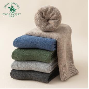 16.9元包邮！圣大保罗 冬季长筒加绒羊毛袜6双