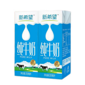 18.9元包邮！新希望 苗条砖纯牛奶200ml*10盒