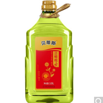 249.9元包邮！贝蒂斯 葵花籽橄榄调和油 食用油 3.09L*3件（含赠6桶）