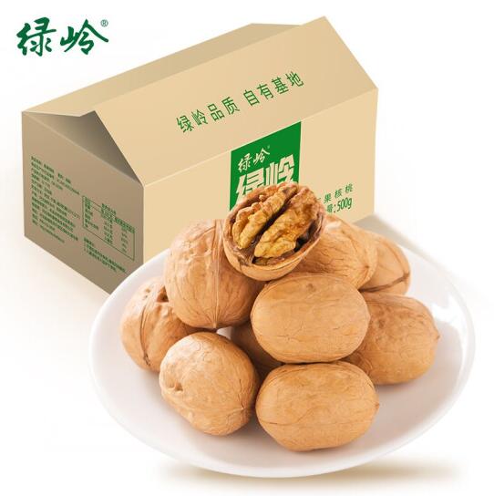 9.9元包邮！绿岭 薄皮核桃500g